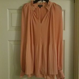 Beautiful flowy peach blouse